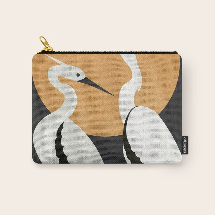 Two Abstract Birds I Carry All Pouch Gallery Image 1