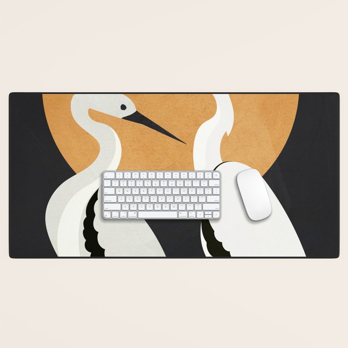 Two Abstract Birds I Desk Mat Gallery Image 1