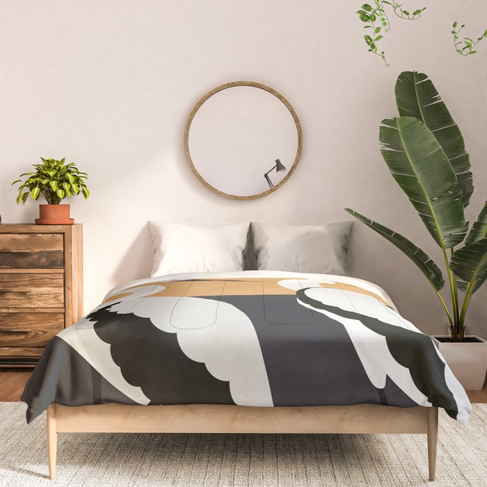 Two Abstract Birds I Comforter Gallery Image 3