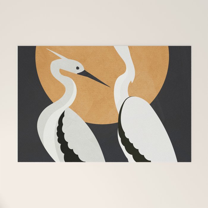 Two Abstract Birds I Welcome Mat Gallery Image 1