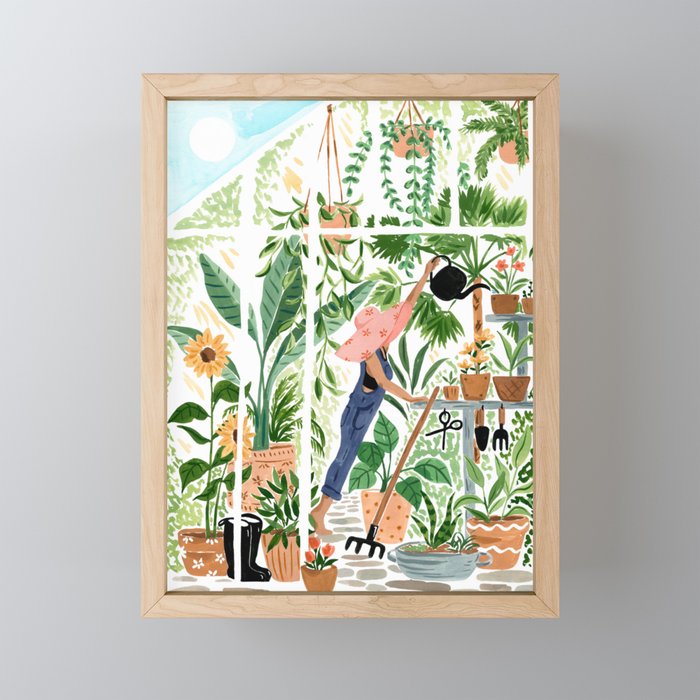 Greenhouse Garden Mini Art Print Gallery Image 1