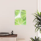Fresh Lime Citrus Abstract Watercolor Poster Gallery Image 2