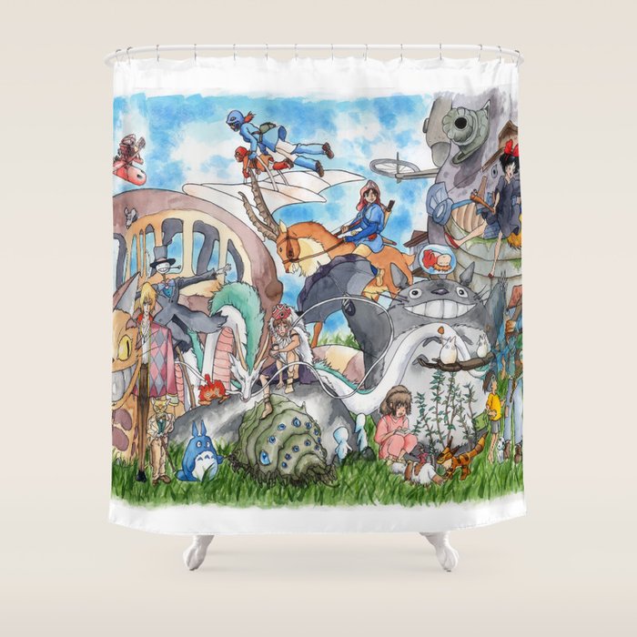 Miyazaki Tribute Shower Curtain Gallery Image 1