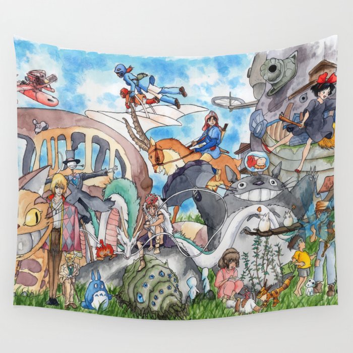 Miyazaki Tribute Wall Tapestry Gallery Image 1