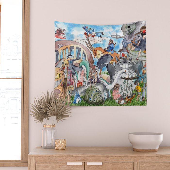 Miyazaki Tribute Wall Tapestry Gallery Image 2