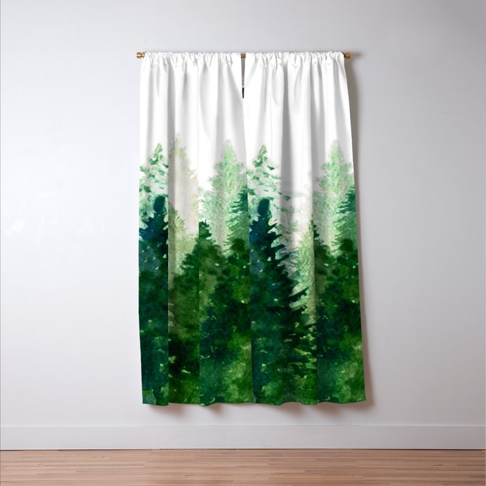 Pine Trees 2 Window Curtain Gallery Image 3