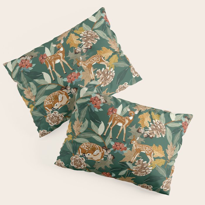 Deer in the autumn nature 22 Pillow Sham Gallery Image 3