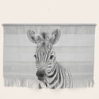 Baby Zebra - Black & White Wall Hanging Gallery Image 1