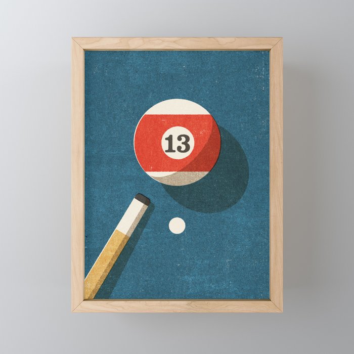 BILLIARDS / Ball 13 Mini Art Print Gallery Image 1