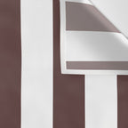 Dark Brown Granite and White Wide Vertical Cabana Tent Stripe Wall Tapestry Gallery Image 3