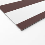 Dark Brown Granite and White Wide Vertical Cabana Tent Stripe Welcome Mat Gallery Image 2