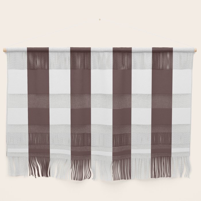 Dark Brown Granite and White Wide Vertical Cabana Tent Stripe Wall Hanging Gallery Image 1