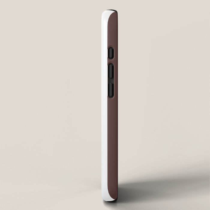 Dark Brown Granite and White Wide Vertical Cabana Tent Stripe iPhone Case Gallery Image 2