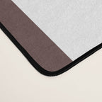 Dark Brown Granite and White Wide Vertical Cabana Tent Stripe Desk Mat Gallery Image 4