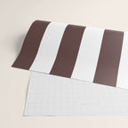 Dark Brown Granite and White Wide Vertical Cabana Tent Stripe Wrapping Paper Gallery Image 2