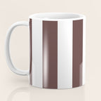 Dark Brown Granite and White Wide Vertical Cabana Tent Stripe Coffee Mug Gallery Image 3