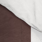 Dark Brown Granite and White Wide Vertical Cabana Tent Stripe Comforter Gallery Image 4
