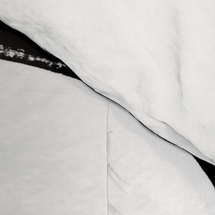 Black & White Minimalist Abstract Mid century Ink Art Dark Brush Strokes Comforter Gallery Image 4