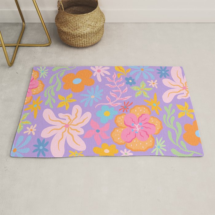 Candy Flowers Lilac Rug Gallery Image 1