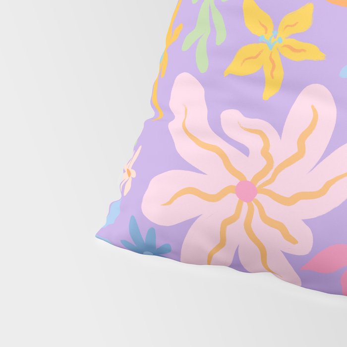 Candy Flowers Lilac Pillow Sham Gallery Image 4