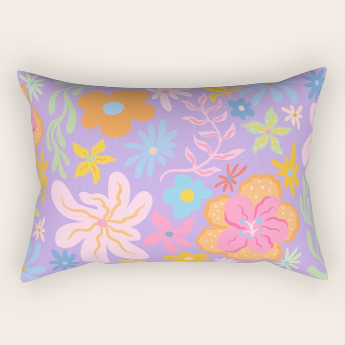 Candy Flowers Lilac Rectangular Pillow Gallery Image 2