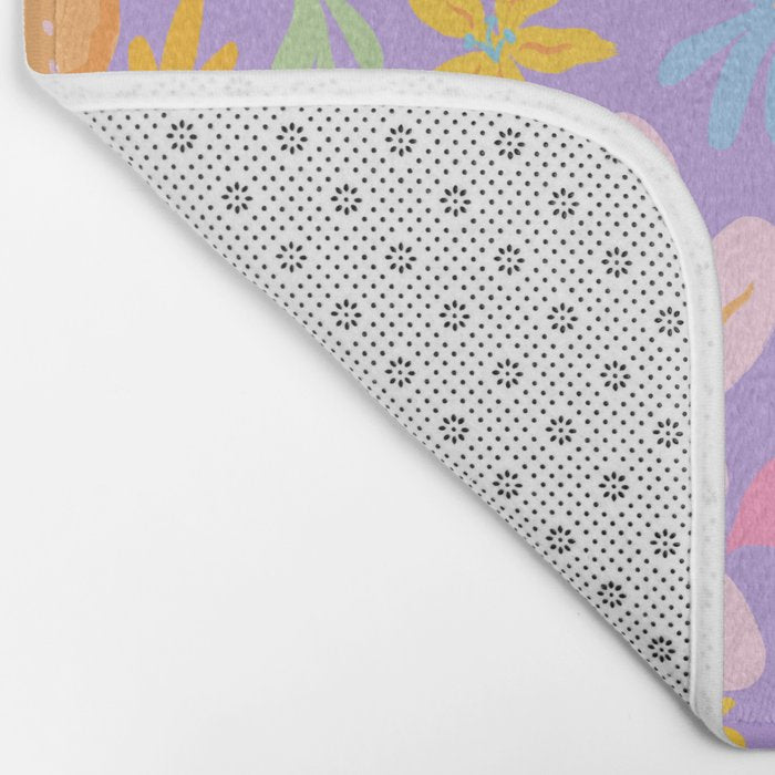 Candy Flowers Lilac Bath Mat Gallery Image 2