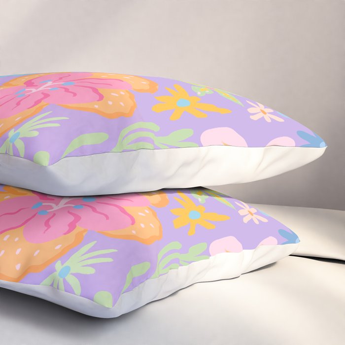 Candy Flowers Lilac Pillow Sham Gallery Image 3