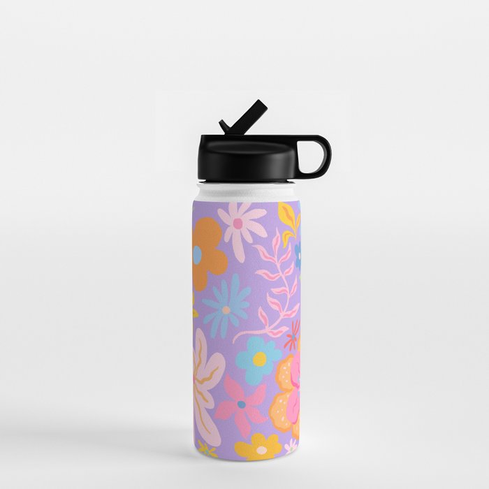 Candy Flowers Lilac Water Bottle Gallery Image 1