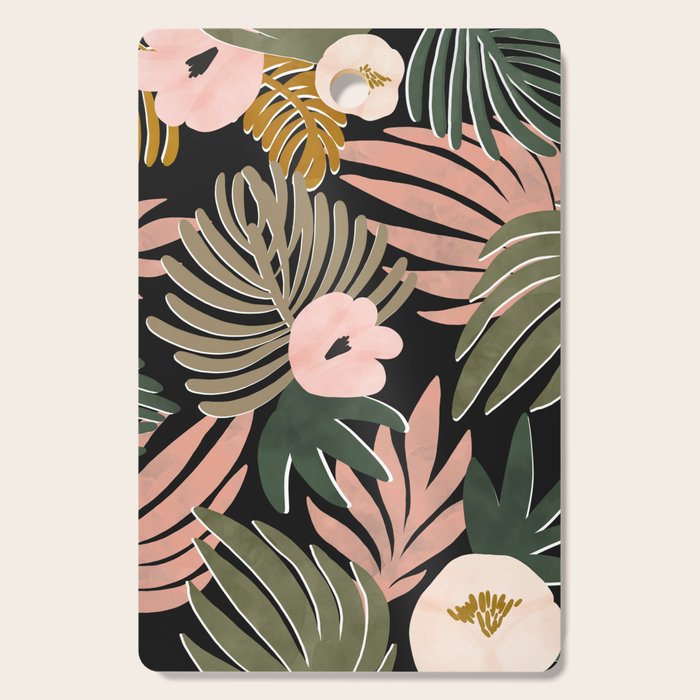 Floral garden tropical 7F Cutting Board Gallery Image 1