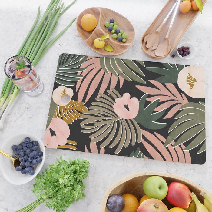 Floral garden tropical 7F Cutting Board Gallery Image 2
