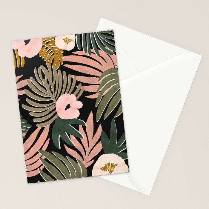 Floral garden tropical 7F Stationery Card Gallery Image 2