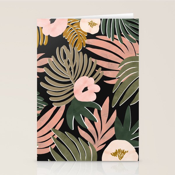 Floral garden tropical 7F Stationery Card Gallery Image 1