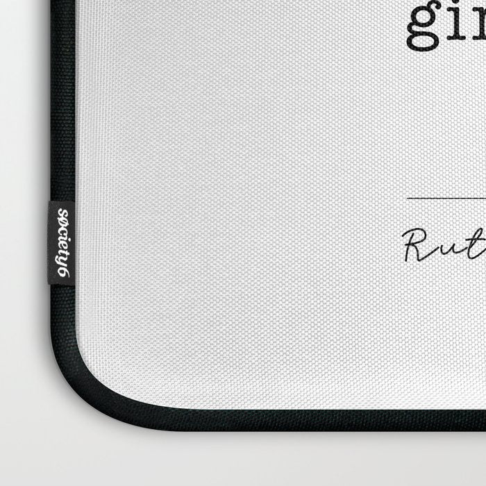 Ruth Bader Ginsburg Never Underestimate The Power Of A Girl With A Book. Laptop Sleeve Gallery Image 3