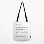 Ruth Bader Ginsburg Never Underestimate The Power Of A Girl With A Book. Tote Bag Gallery Image 2