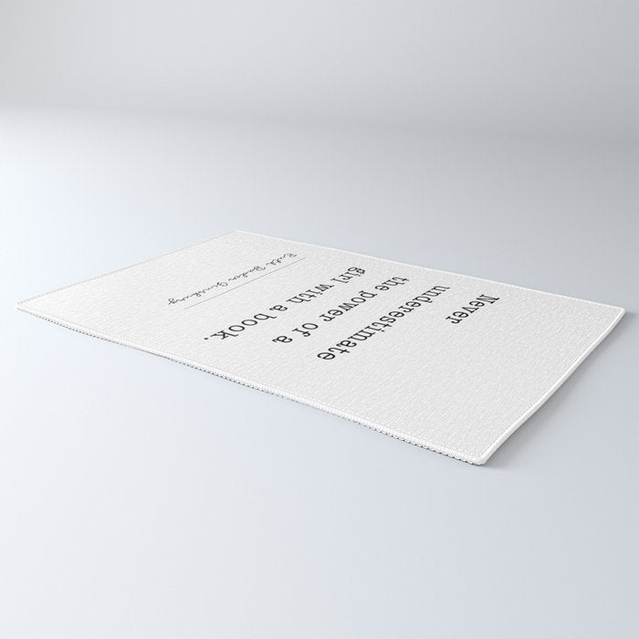 Ruth Bader Ginsburg Never Underestimate The Power Of A Girl With A Book. Rug Gallery Image 3