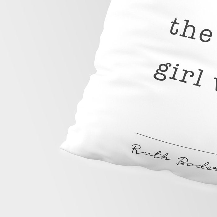 Ruth Bader Ginsburg Never Underestimate The Power Of A Girl With A Book. Pillow Sham Gallery Image 4