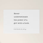 Ruth Bader Ginsburg Never Underestimate The Power Of A Girl With A Book. Welcome Mat Gallery Image 1
