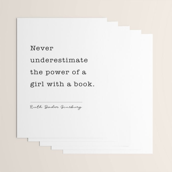 Ruth Bader Ginsburg Never Underestimate The Power Of A Girl With A Book. Wrapping Paper Gallery Image 3