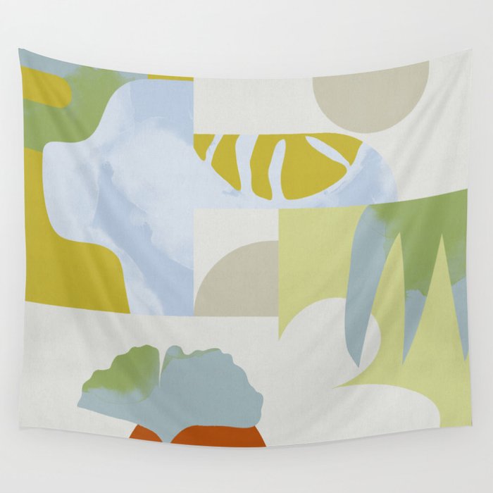 mid mod pastel 4 Wall Tapestry Gallery Image 4
