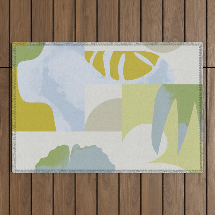 mid mod pastel 4 Outdoor Rug Gallery Image 1
