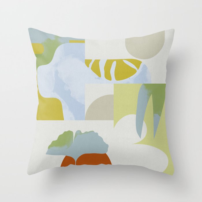 mid mod pastel 4 Throw Pillow Gallery Image 1
