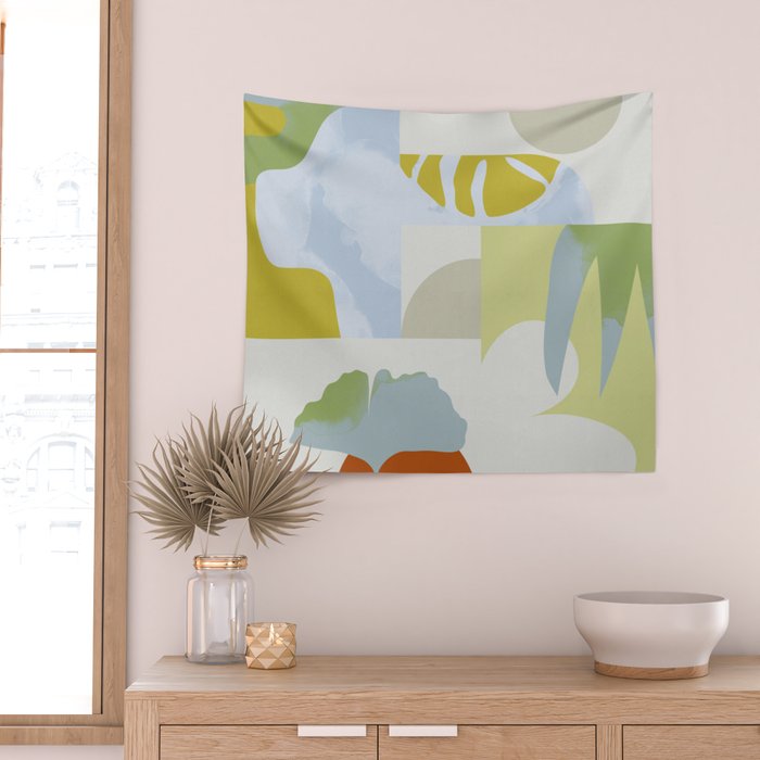 mid mod pastel 4 Wall Tapestry Gallery Image 2