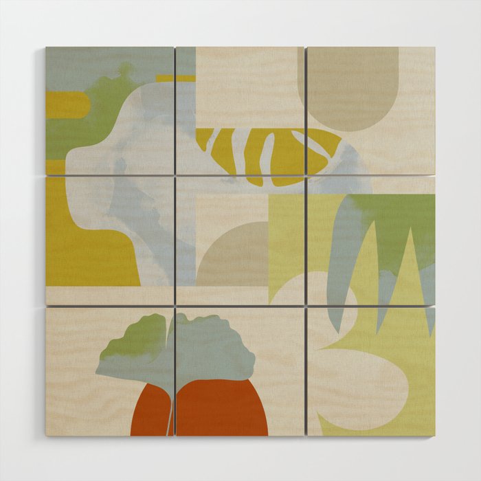 mid mod pastel 4 Wood Wall Art Gallery Image 1