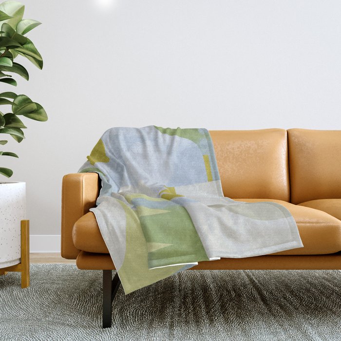 mid mod pastel 4 Throw Blanket Gallery Image 1