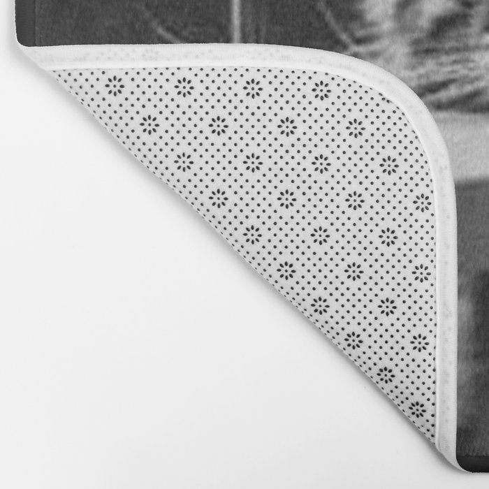 The Nightwatch Cat at the Absinthe bar black and white photograph / art photography Bath Mat Gallery Image 2