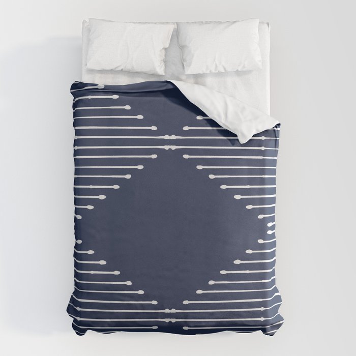 Geo (Navy) Duvet Cover Gallery Image 1