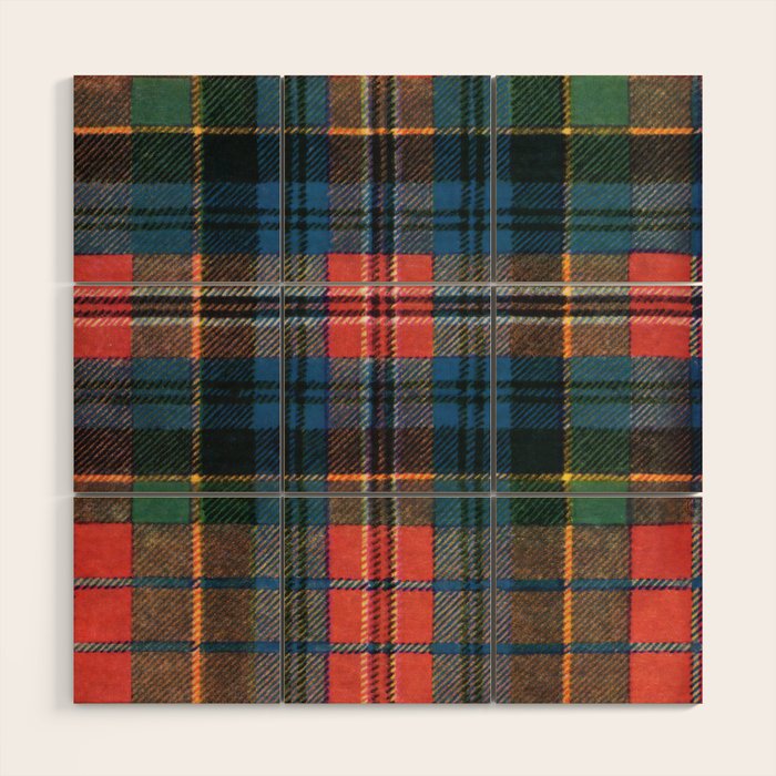 Bold Macpherson Tartan Pattern Wood Wall Art Gallery Image 1