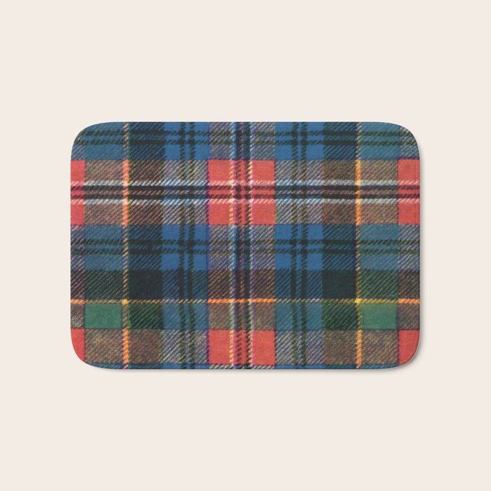 Bold Macpherson Tartan Pattern Bath Mat Gallery Image 1