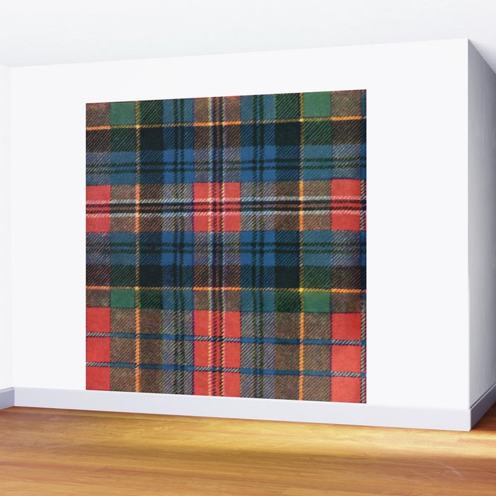 Bold Macpherson Tartan Pattern Wall Mural Gallery Image 2
