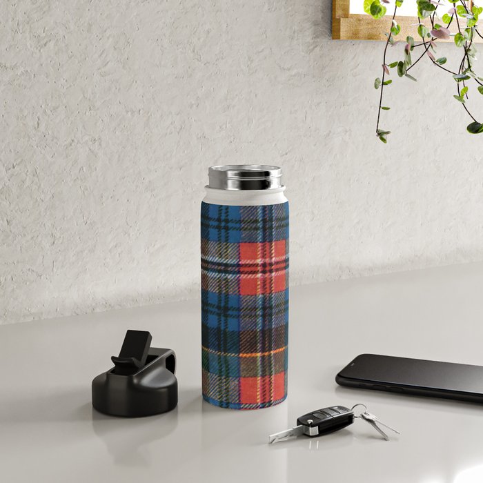 Bold Macpherson Tartan Pattern Water Bottle Gallery Image 4